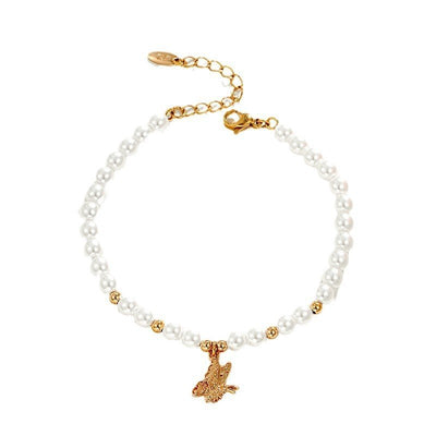 Butterfly Vintage High - grade Artificial Pearl Bracelet - Zambeel