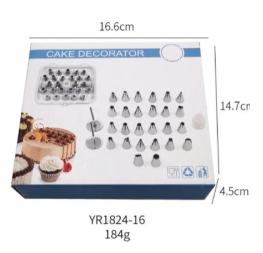 Cake Decorating Nozzles Set (36Pcs) - Zambeel