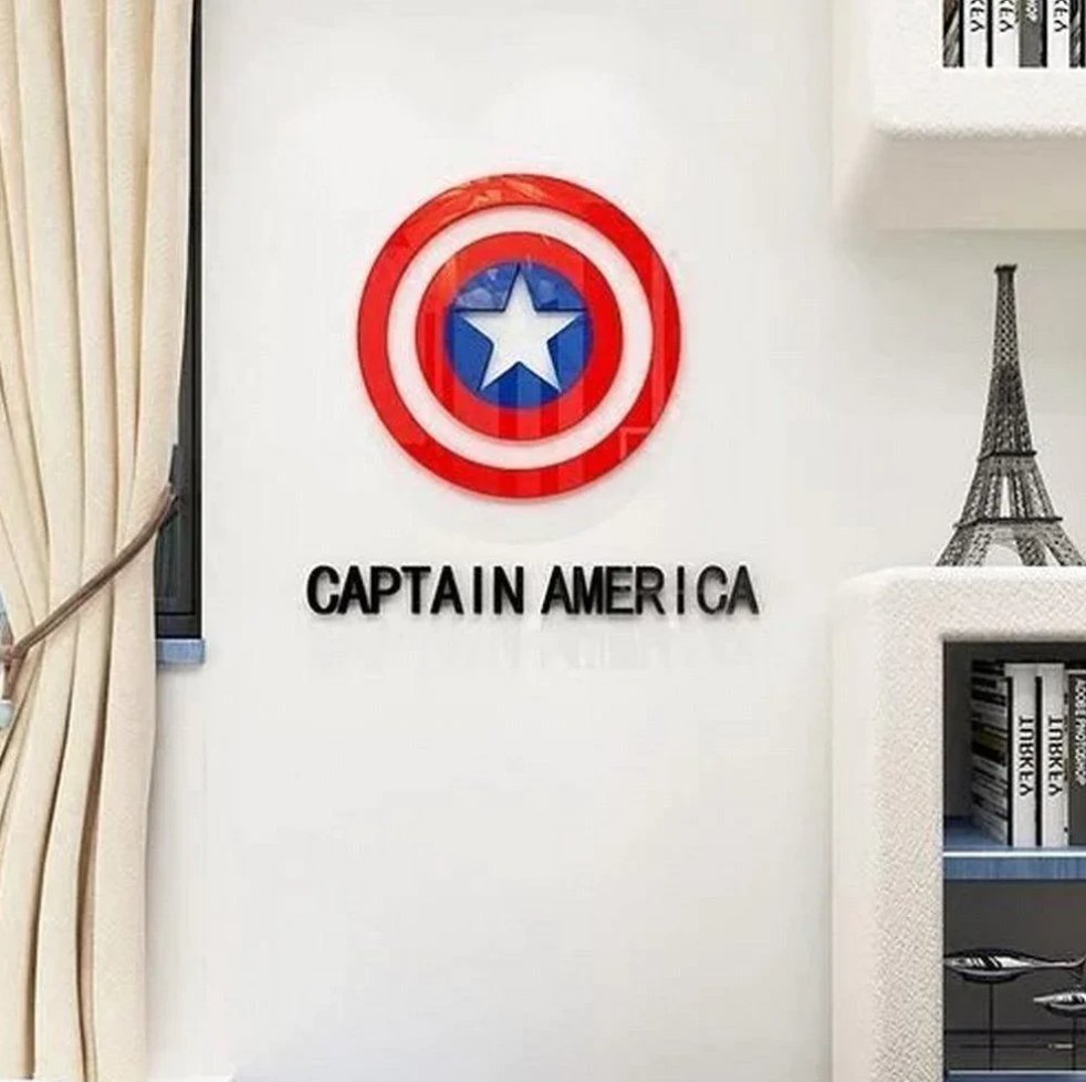 Captain America wall art, Super Hero, Gift Idea - Zambeel