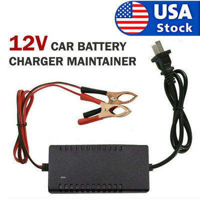 Car Battery Charger Maintainer Auto 12V Trickle RV For Truck Motorcycle ATV US - Zambeel