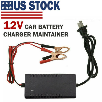 Car Battery Charger Maintainer Auto 12V Trickle RV For Truck Motorcycle ATV US - Zambeel