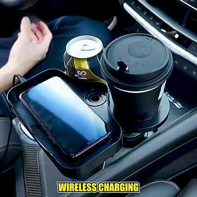 Car Cup Holder With Wireless Charging - Zambeel