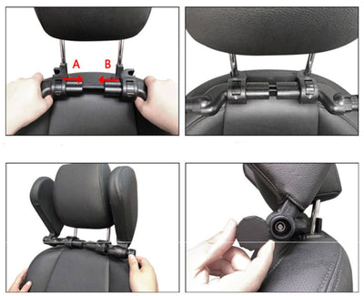 Car headrest pillow Sleep Adjustable Side Car Soft Travel Seat Headrest Auto Leather Support Neck Pillow Cushion car accessories - Zambeel