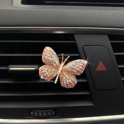 Car Interior Perfume Clip Exquisite Butterfly Diamond Air Conditioner - Zambeel