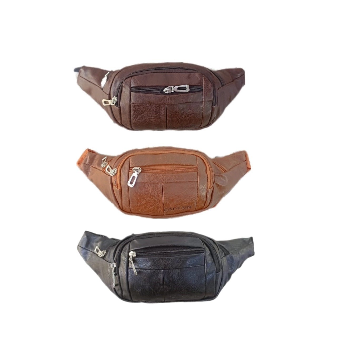 Casual Leather Waist Bag - Zambeel