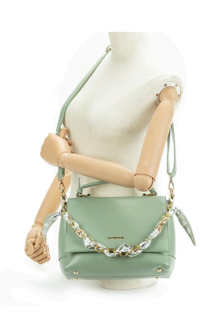 Casual Solid Bag With Chain - Zambeel