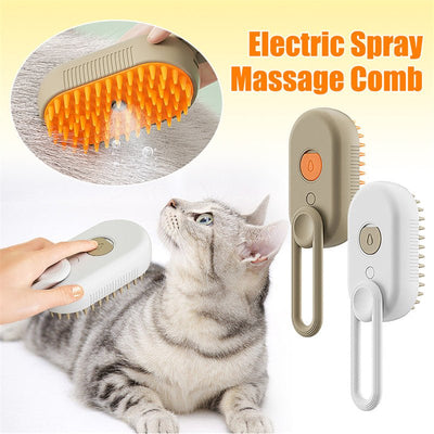 Cat Steam Brush Steamy Dog Brush 3 In 1 Electric Spray Cat Hair Brushes For Massage Pet Grooming Comb Hair Removal Combs Pet Products - Zambeel