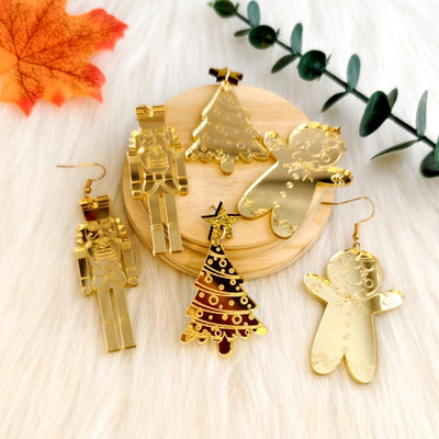 Christmas Soldier Gingerbread Man Earrings Simple - Zambeel