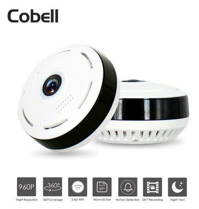 Cobell 960P Wifi IP Camera Home Security Wireless 360 Degree Panoramic CCTV Camera Night Vision Fish Eyes Lens VR Cam - Zambeel