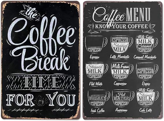 Coffee Break Metal Tin Sign - Zambeel