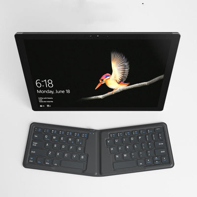 Compatible with Apple, Aerospace Folding Bluetooth Keyboard Ipad Tablet Phone Universal Office Keyboard - Zambeel