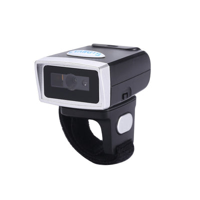 Compatible with Apple , QR Code Wireless Bluetooth Scanning Gun Portable Ring Wearable Scanner - Zambeel