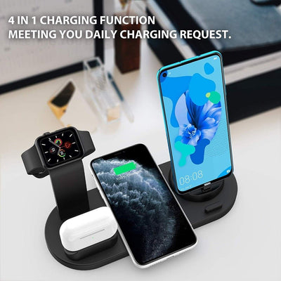 Compatible With Apple, Three - in - one Charging Watch Holder for iwatch Aripods - Zambeel