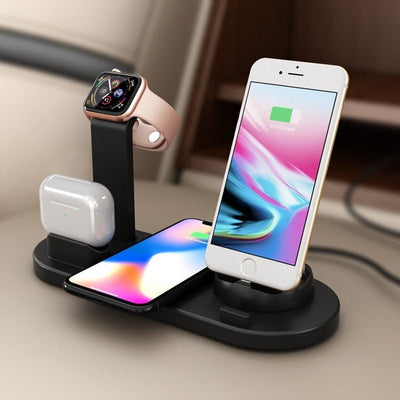 Compatible With Apple, Three - in - one Charging Watch Holder for iwatch Aripods - Zambeel