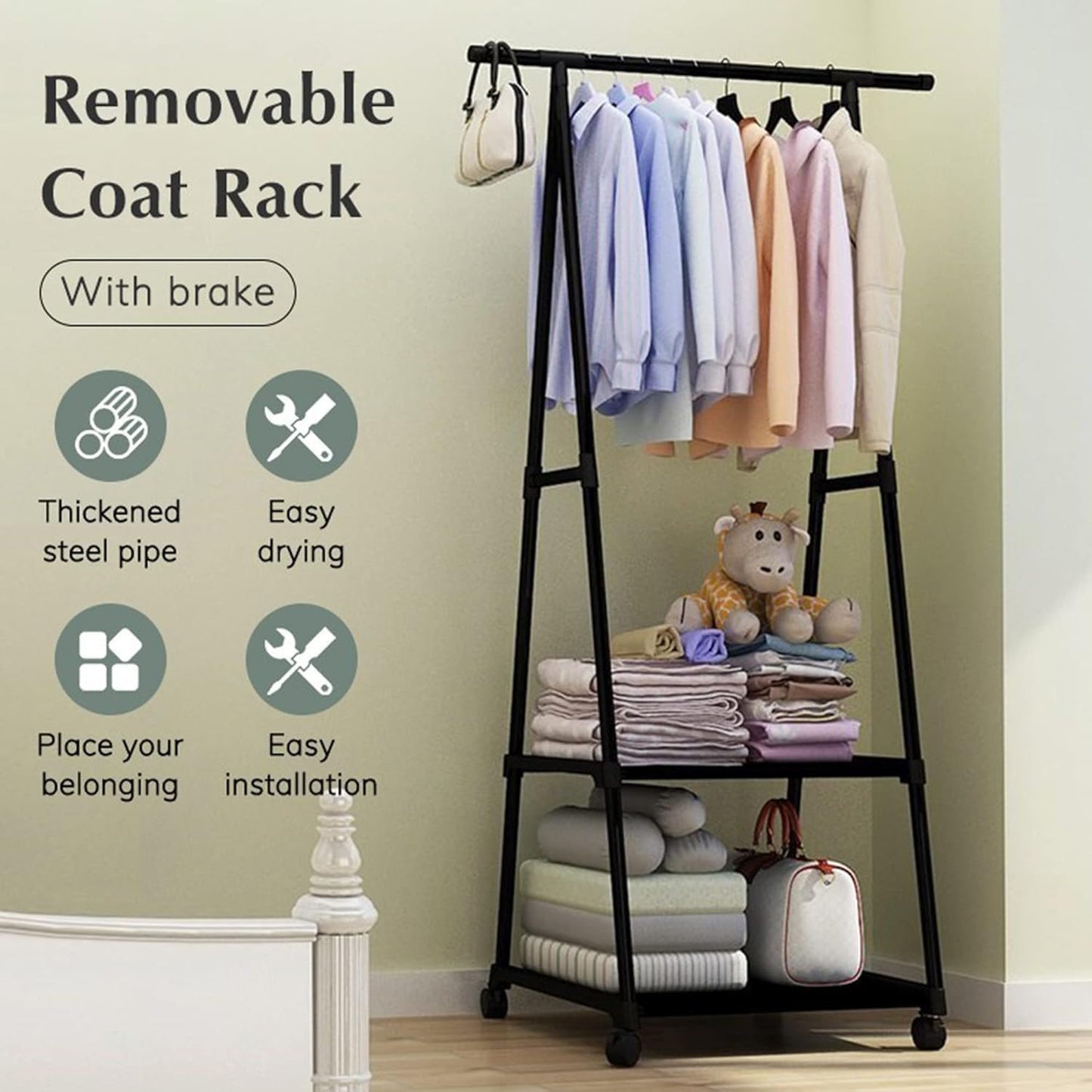 Corner Clothing Rack - Zambeel