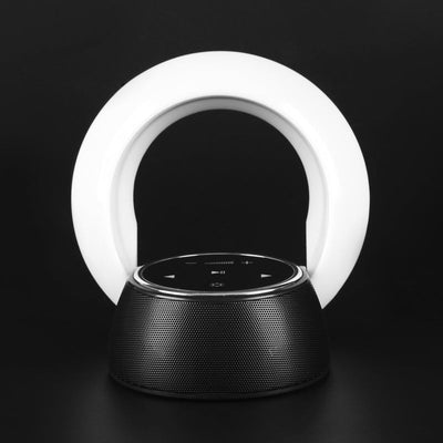 Creative Bluetooth Subwoofer Stereo Speaker LED Desk Lamp Stepless Dimming Folding Touch Atmosphere Night Light - Zambeel