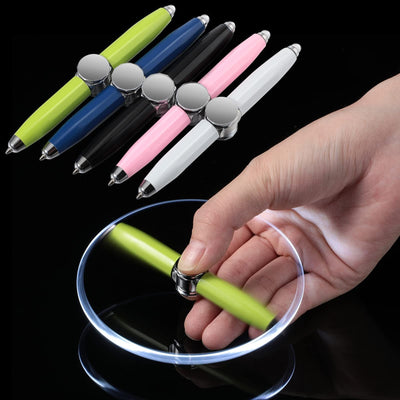 Creative Multi - Function LED Pen Spinning Decompression Gyro Metal Ballpoint Pen Fashion Office School Supplies Writing Pens - Zambeel