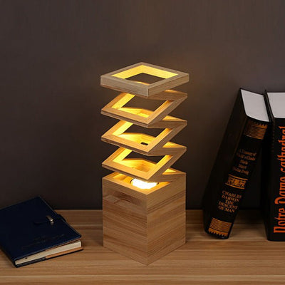 Creative Solid Wood Table Lamp - Zambeel