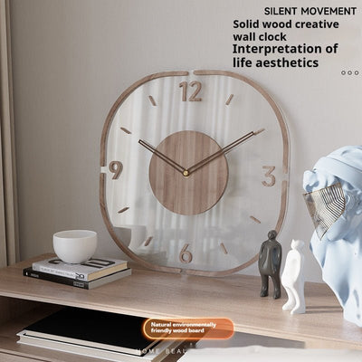 Creative Transparent Wooden Frame Wall Clock - Zambeel