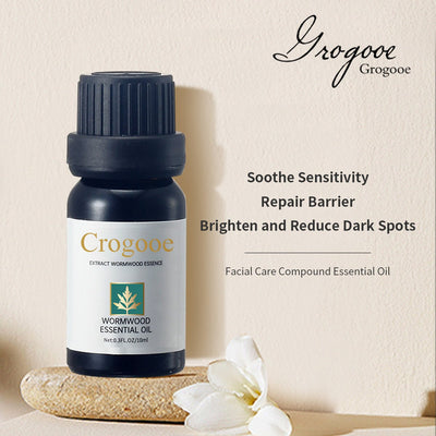 Crogooe - Wormwood Essential Oil,100 Pure Oil Blend ContainsMoroccan Argan Oil For Facial Skin, Hair, Body,Therapeutic Grade 10 ML - Zambeel