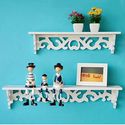 Decorative Wall Hanging Shelf White - Zambeel