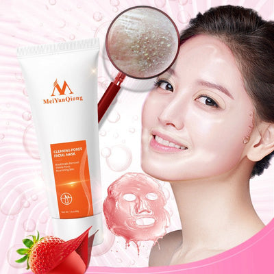 Deep Cleansing Purifying Peel of Black Mud Facial Face Mask Remove Blackhead Facial Mask Strawberry Nose Acne Remover Face Care - Zambeel