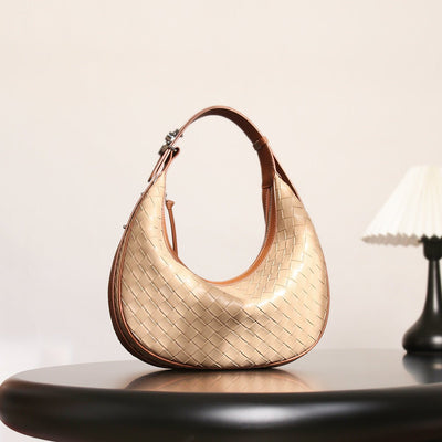 Design Niche Genuine Leather Bag Women's Woven - Zambeel