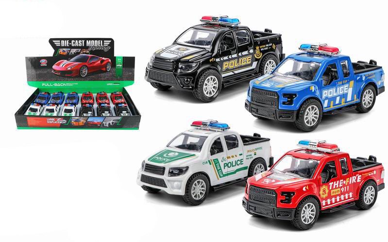 Diecast Police Truck (12Pcs) - Zambeel