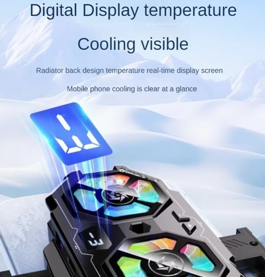 Digital Display Phone Cooling Radiator - Zambeel