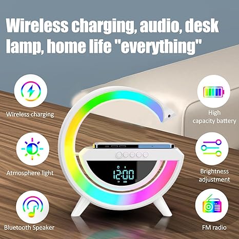 Digital Led Wireless Charger Speaker - Zambeel