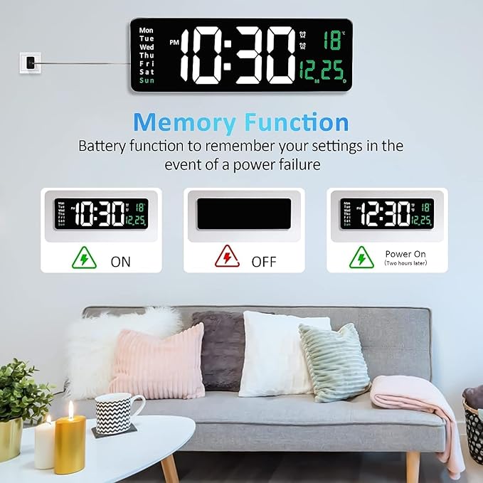 Digital Wall Clock - Zambeel