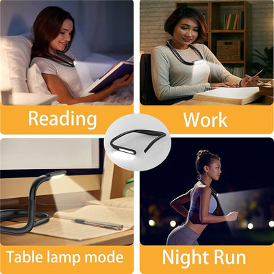 Dimmable Handsfree LED Neck Light Flexible Hug Light Book Reading Lamp Hug Light Novelty Reading Lamp Night Light Flashlight - Zambeel