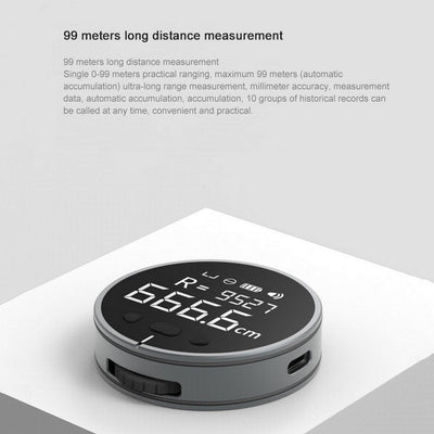 Distance Measuring Instrument Electronic Measuring Ruler Tape Measure High Definition Digital LCD High Precision Electronic Measuring Ruler Tool - Zambeel