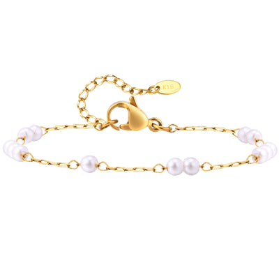 Women's Stainless Steel Pearl Bracelet