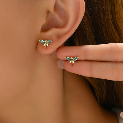 Earrings Female Niche Cute Dragonfly Design - Zambeel