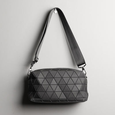 Fashion Men's And Women's Shoulder Bag Crossbody Geometric Diamond Pattern Bag