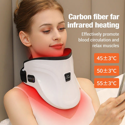 Electric Hot Compress Neck Fixed Traction Air Pressure Kneading Massage Instrument - Zambeel