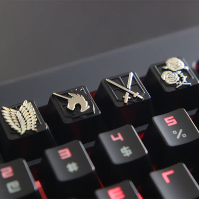 Embossed Zinc - Aluminum Alloy Metal Keycap Mechanical Keyboard Height - Zambeel