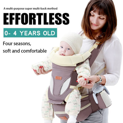 Ergonomic Baby Carrier 0 - 48M Baby Hipseat Carrier Front Facing Ergonomic Kangaroo Baby Wrap Sling for Baby Travel - Zambeel