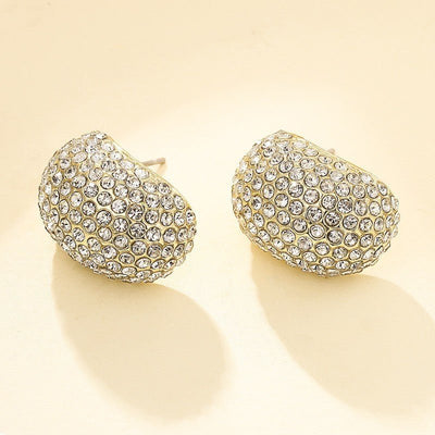 Exquisite And Fashionable Super Sparkling Diamond Droplet Shaped Ear Buckle, Internet Famous Personality, Light Luxury Design Earrings - Zambeel