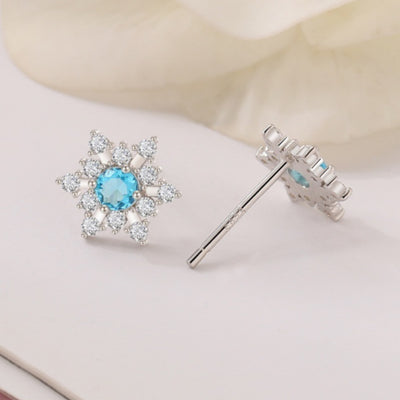 S925 Silver Female Simple Temperamental And Personalized Rhinestone Earrings