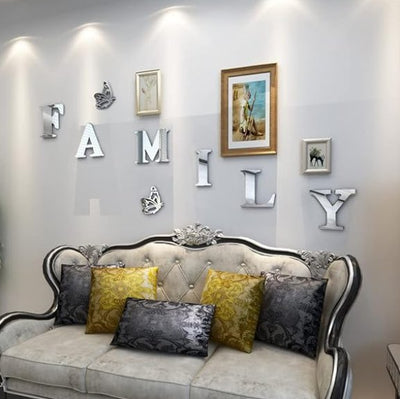 Family Sign Acrylic 3D Mirror Wall Decor - Zambeel