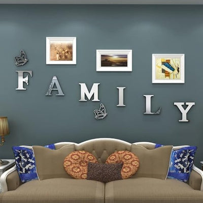 Family Sign Acrylic 3D Mirror Wall Decor - Zambeel