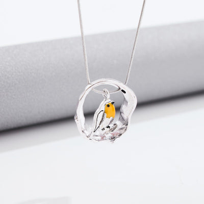 Fashion Creative Bird Hollow Pendant Necklace - Zambeel