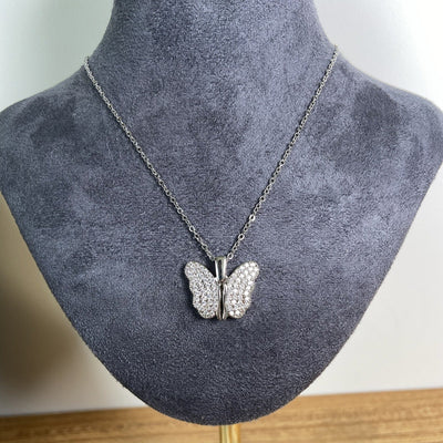 Fashion Jewelry Butterfly Necklace Female Pendant Titanium Steel Clavicle Chain - Zambeel