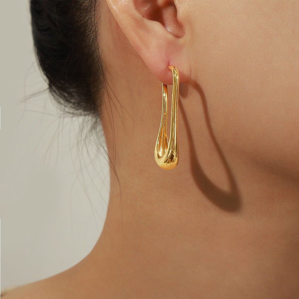 Fashion Simple Copper Irregular Design Earrings For Women - Zambeel