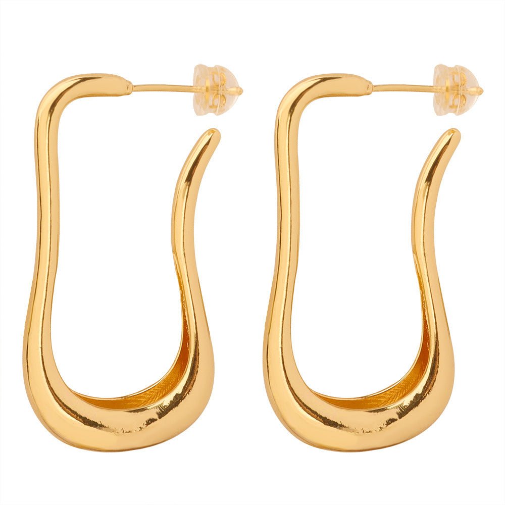 Fashion Simple Copper Irregular Design Earrings For Women - Zambeel