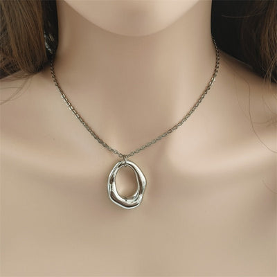 Fashion Simple Temperament Necklace Ccb Material Shaped Pendant - Zambeel