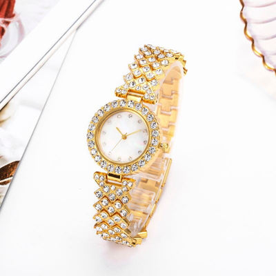 Fashion Simple Women's Quartz Watch Diamond Alloy - Zambeel