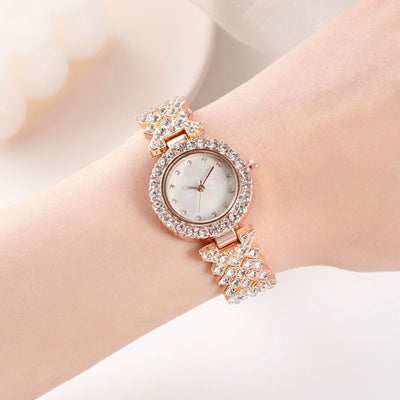 Fashion Simple Women's Quartz Watch Diamond Alloy - Zambeel